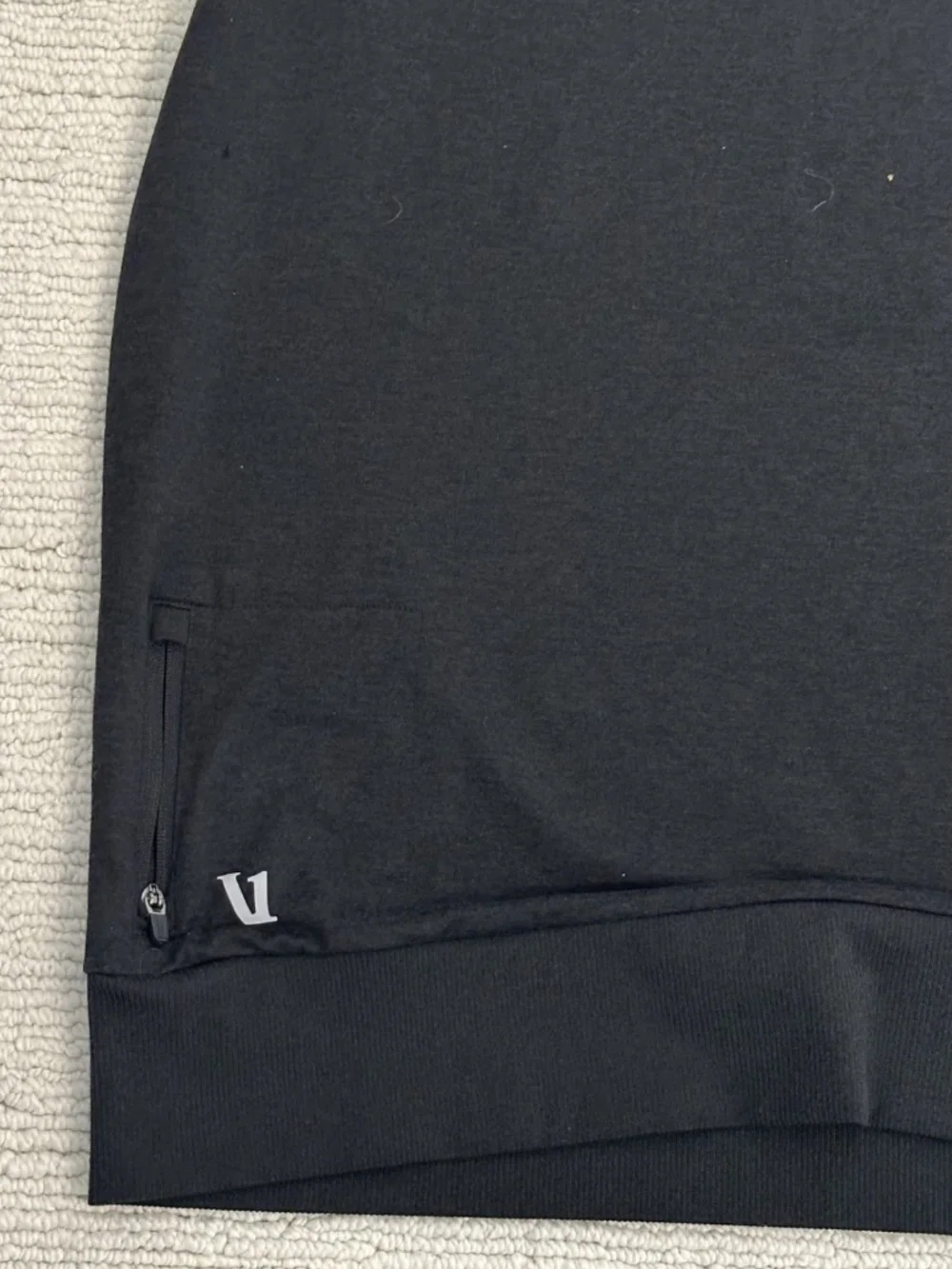 VUORI Ponto Performance Crew Men's XL Black Sweatshirt Athleisure Jogging Travel